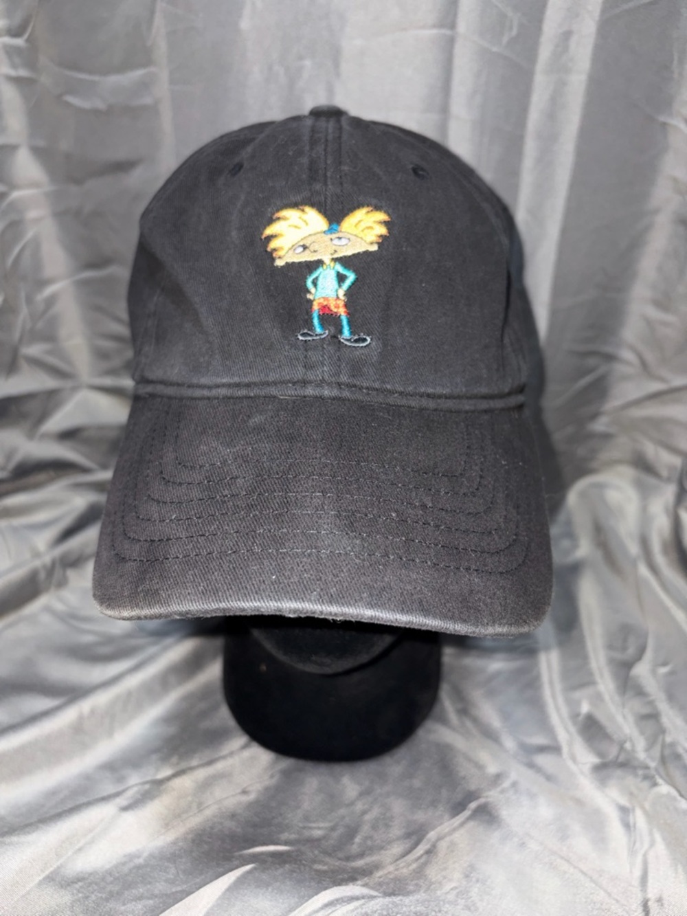 Nickelodeon Hey Arnold Black Hat with Colorful Helga Embroidery